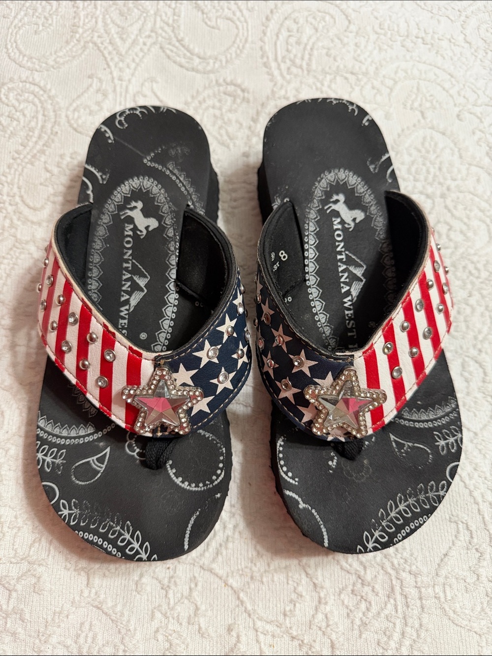 Montana West Size 8 Platform Flip Flops